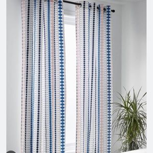 IKEA Mossflox Curtains Drapes 2 Panels